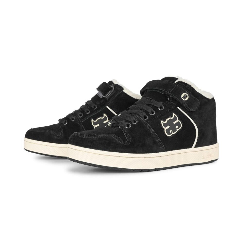 IPATH Grasshopper High-Top Skate Shoes - Black Waxed Suede