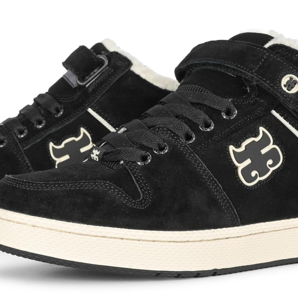 IPATH Grasshopper High-Top Skate Shoes - Black Waxed Suede