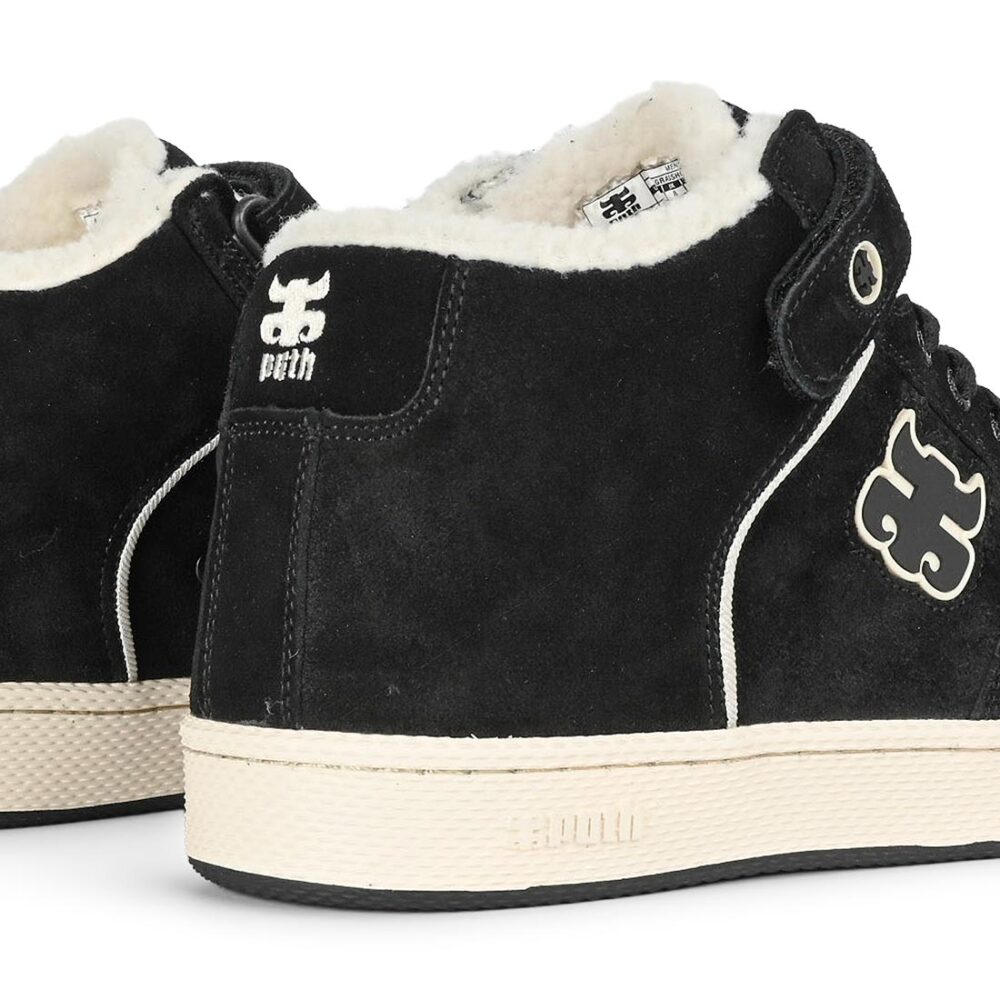 IPATH Grasshopper High-Top Skate Shoes - Black Waxed Suede