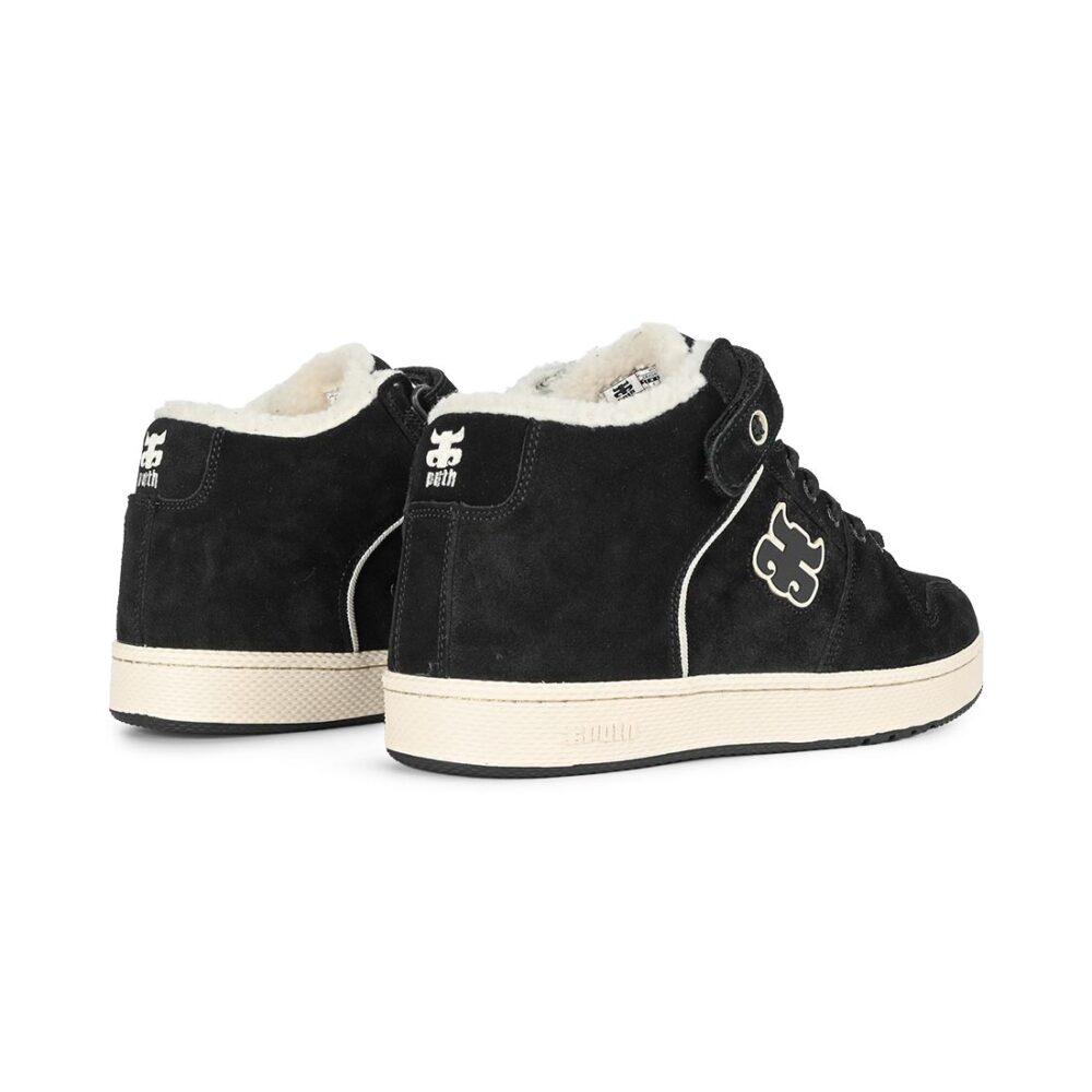 IPATH Grasshopper High-Top Skate Shoes - Black Waxed Suede