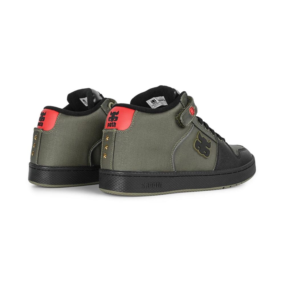 IPATH Grasshopper High-Top Skate Shoes - Green Waxed Canvas
