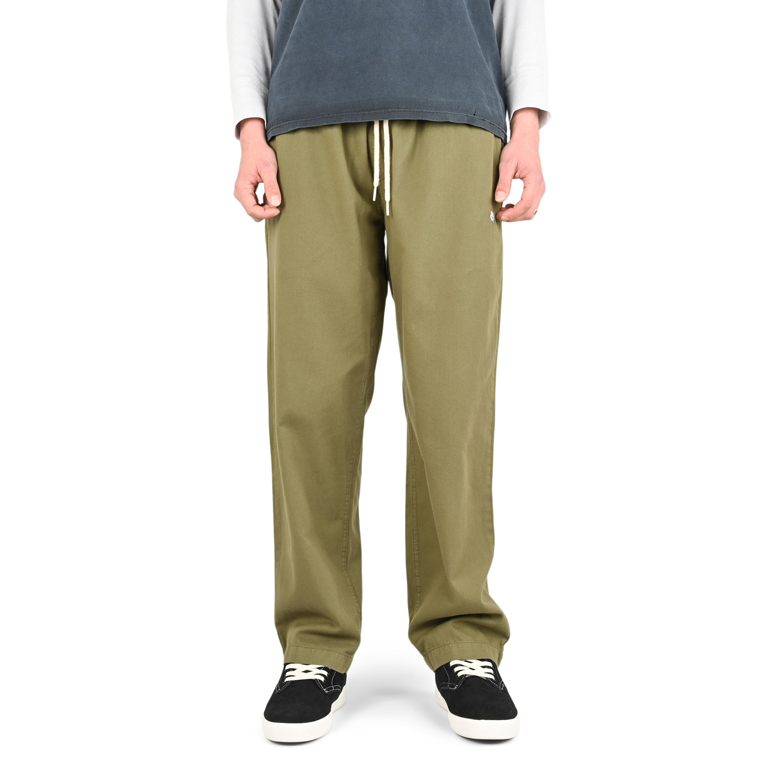 Magenta Slack Tapered Pants - Khaki Green - Supereight