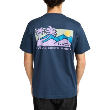 RVCA Palm Trail Short-Sleeved T-Shirt - Moody Blue