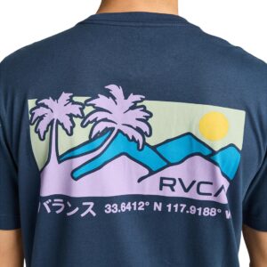 RVCA Palm Trail Short-Sleeved T-Shirt - Moody Blue