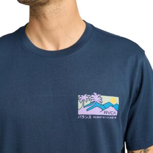 RVCA Palm Trail Short-Sleeved T-Shirt - Moody Blue