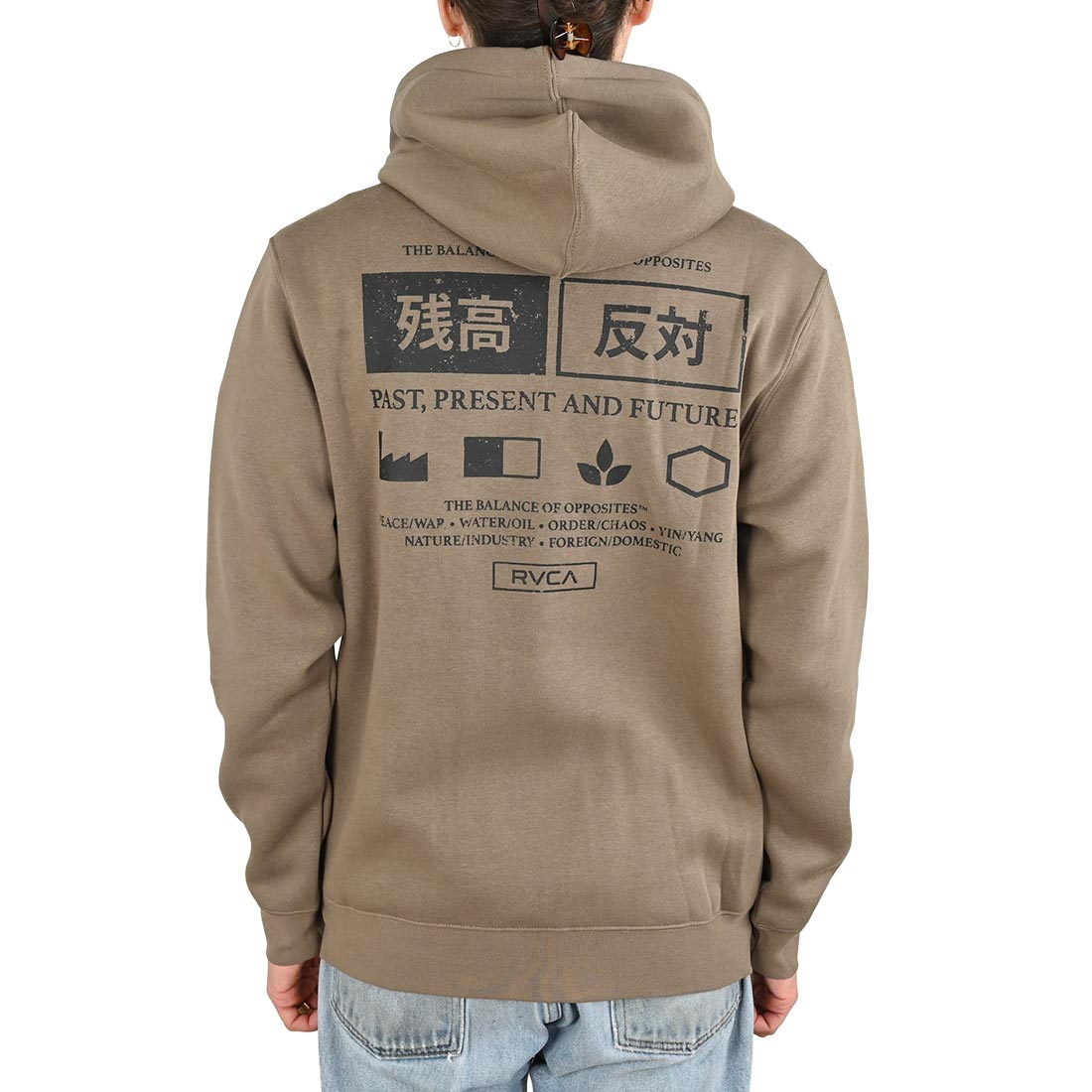 RVCA Trade Zip-Up Hoodie - Mushroom -  M