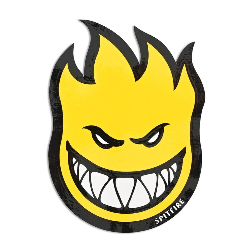 Spitfire Fireball Bighead Medium Sticker - Yellow