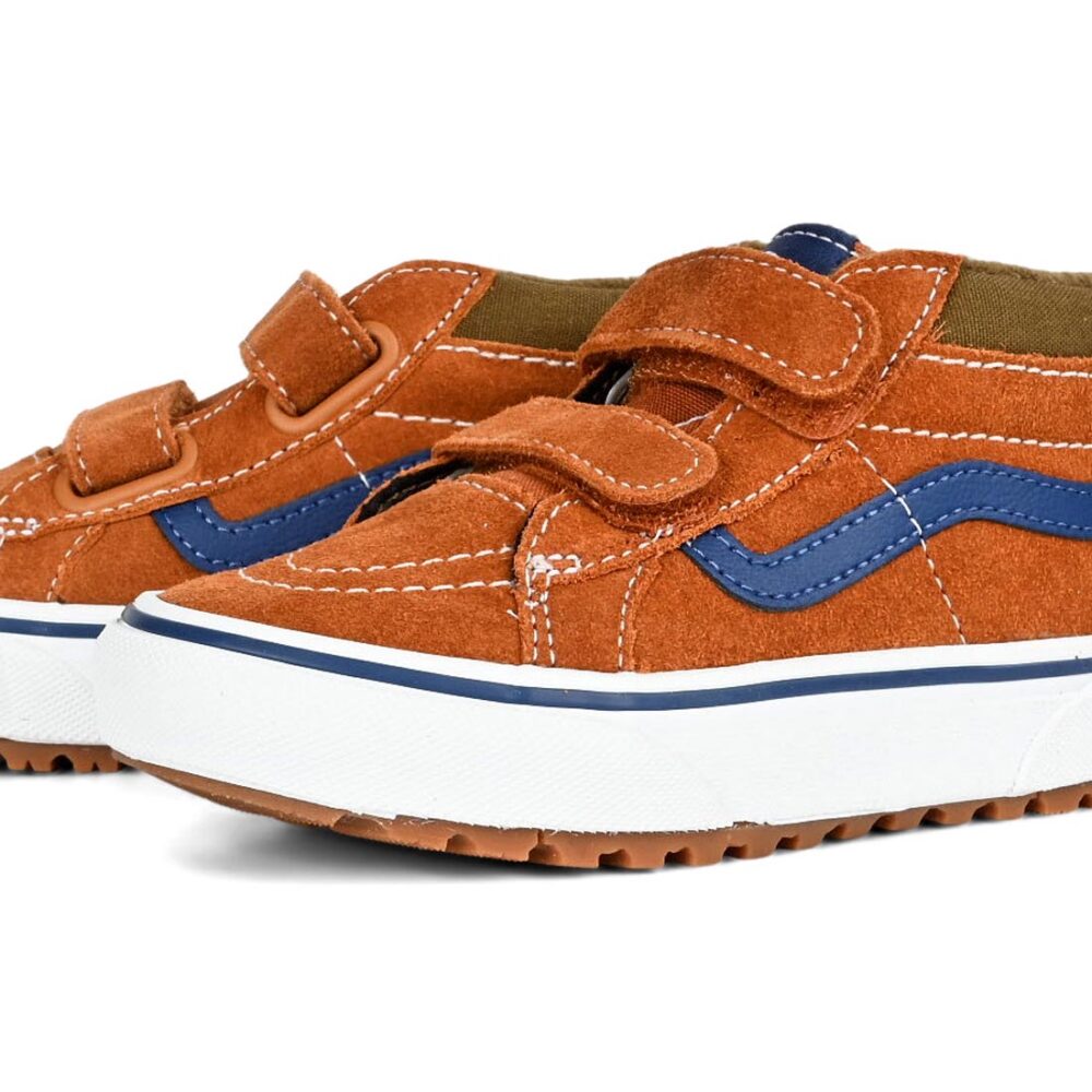Vans MTE Sk8-Mid Reissue Velcro (Kids) Skate Shoes - Glazed Ginger