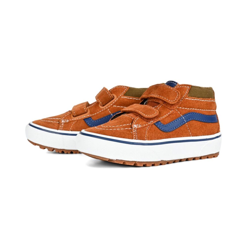 Vans MTE Sk8-Mid Reissue Velcro (Kids) Skate Shoes - Glazed Ginger