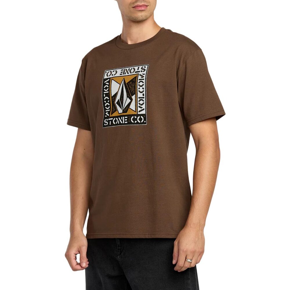 Volcom Angle Iron S/S T-Shirt - Brown Stone