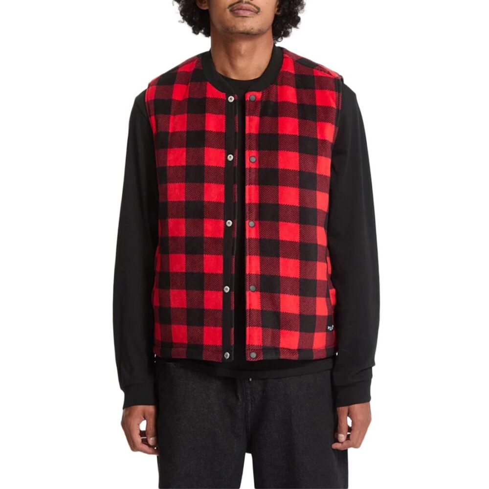 Volcom Bowered Reversible Vest Gilet - Lifeguard Red