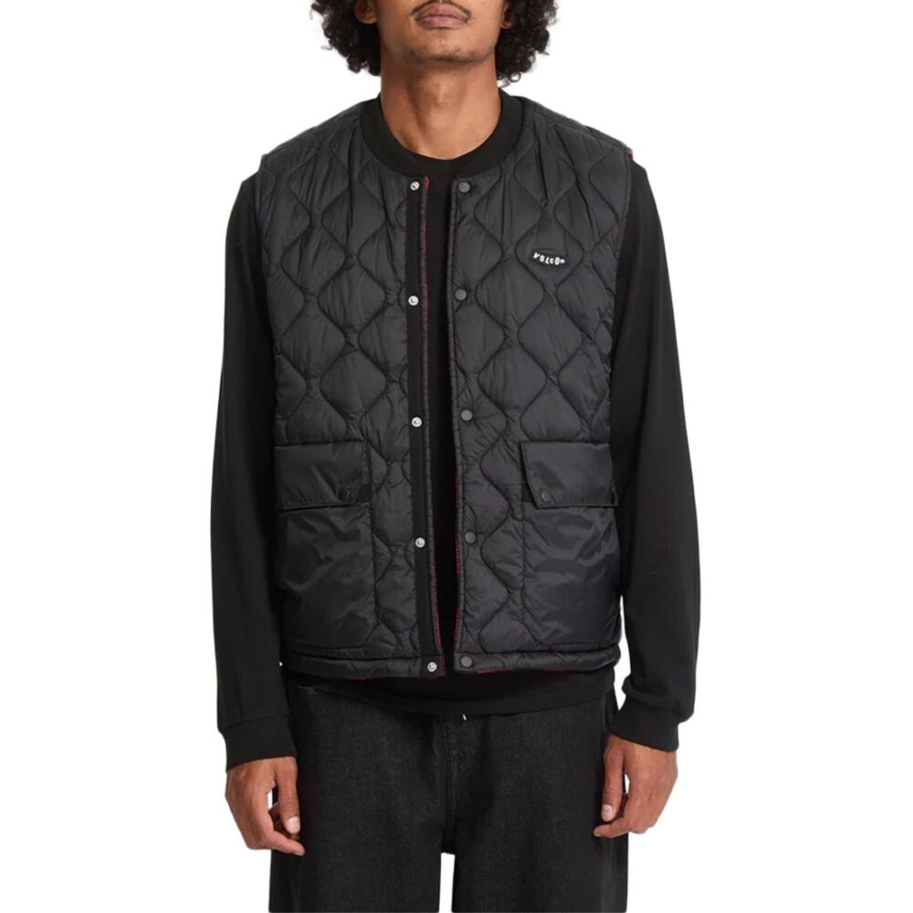 Volcom Bowered Reversible Vest Gilet - Lifeguard Red