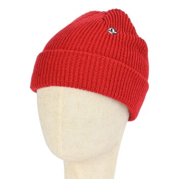 Volcom Full Stone Cuff Beanie Hat - Lifeguard Red