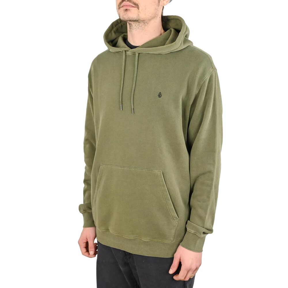 Volcom Single Stone Pullover Hoodie - Dark Olive