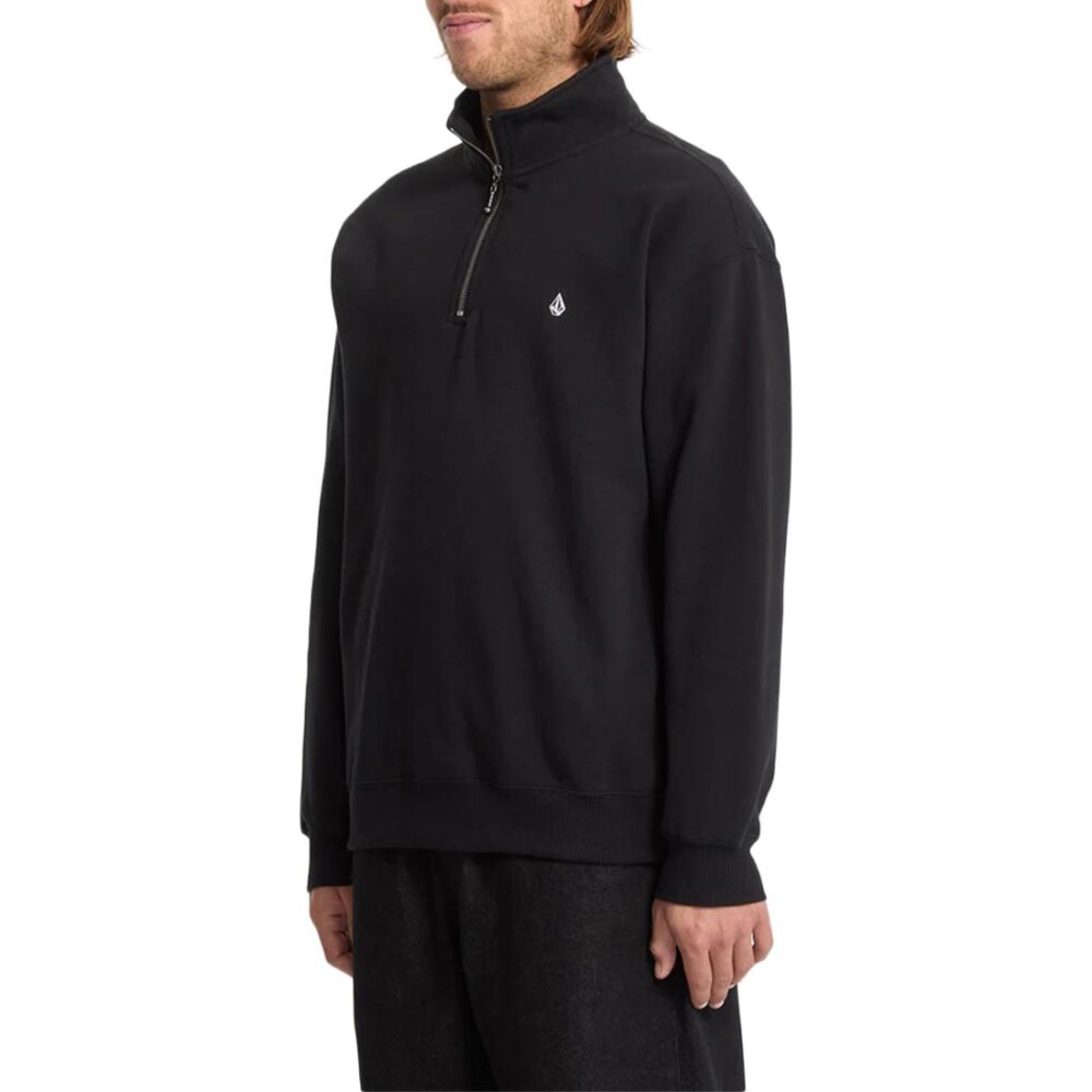 Volcom Single Stone Quarter Zip Sweatshirt - Black