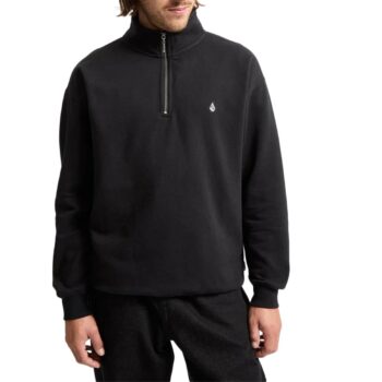 Volcom Single Stone Quarter Zip Sweatshirt - Black