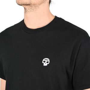 Zero Single Skull Embroidered S/S T-Shirt - Black