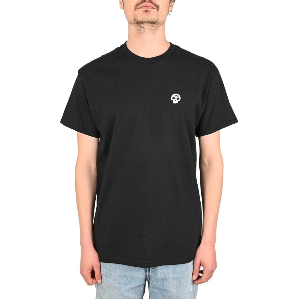 Zero Single Skull Embroidered S/S T-Shirt - Black