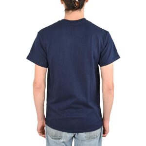 eS Script Mid S/S T-Shirt - Navy/Yellow