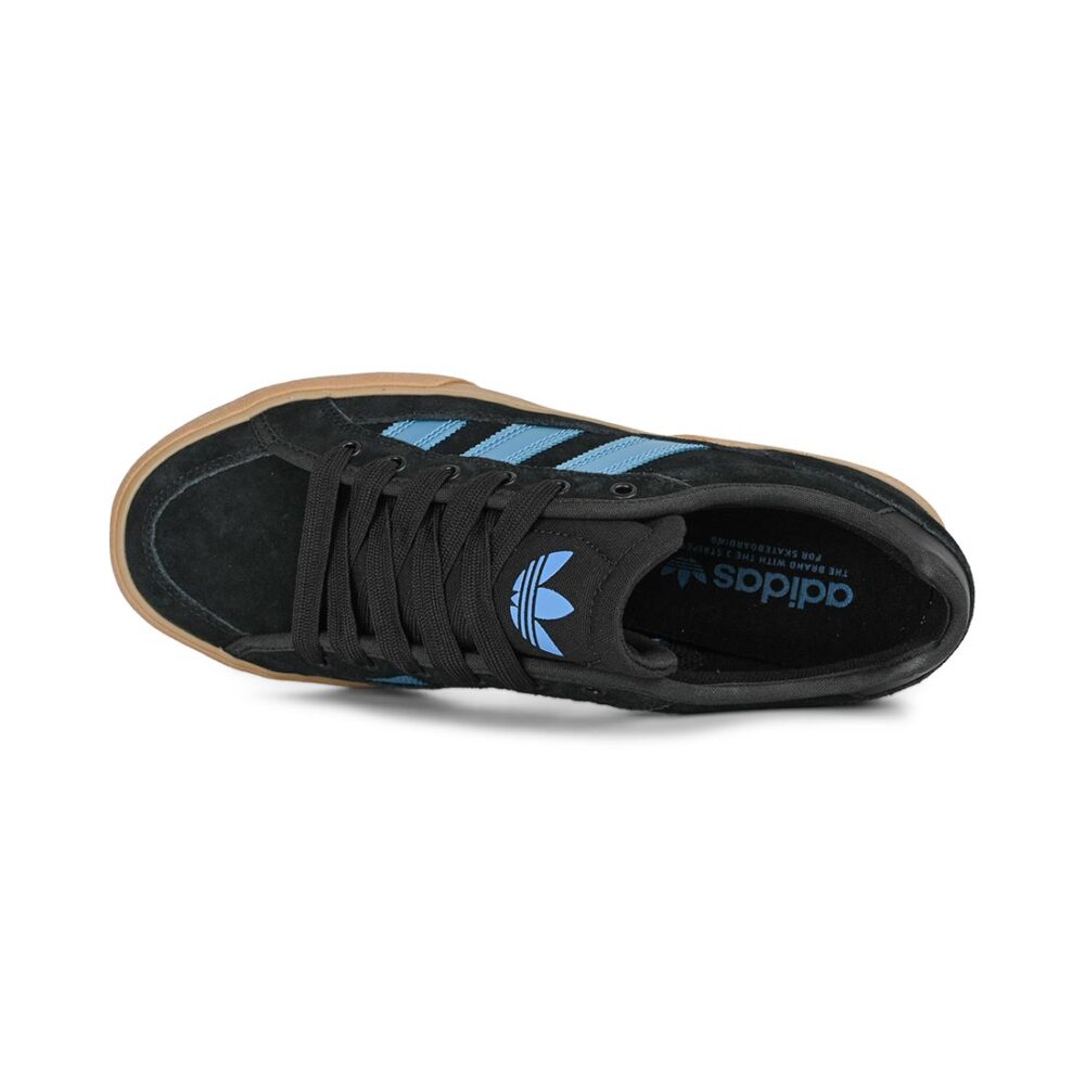 Adidas Court TNS Premiere Skate Shoes - Black/Lucid Ray Blue/Gum