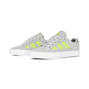 Adidas Court TNS Premiere Skate Shoes - Grey/Solar Lime/Grey