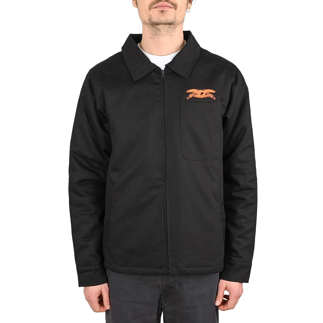 Anti Hero Basic Eagle Stash Jacket - Black/Orange -  M