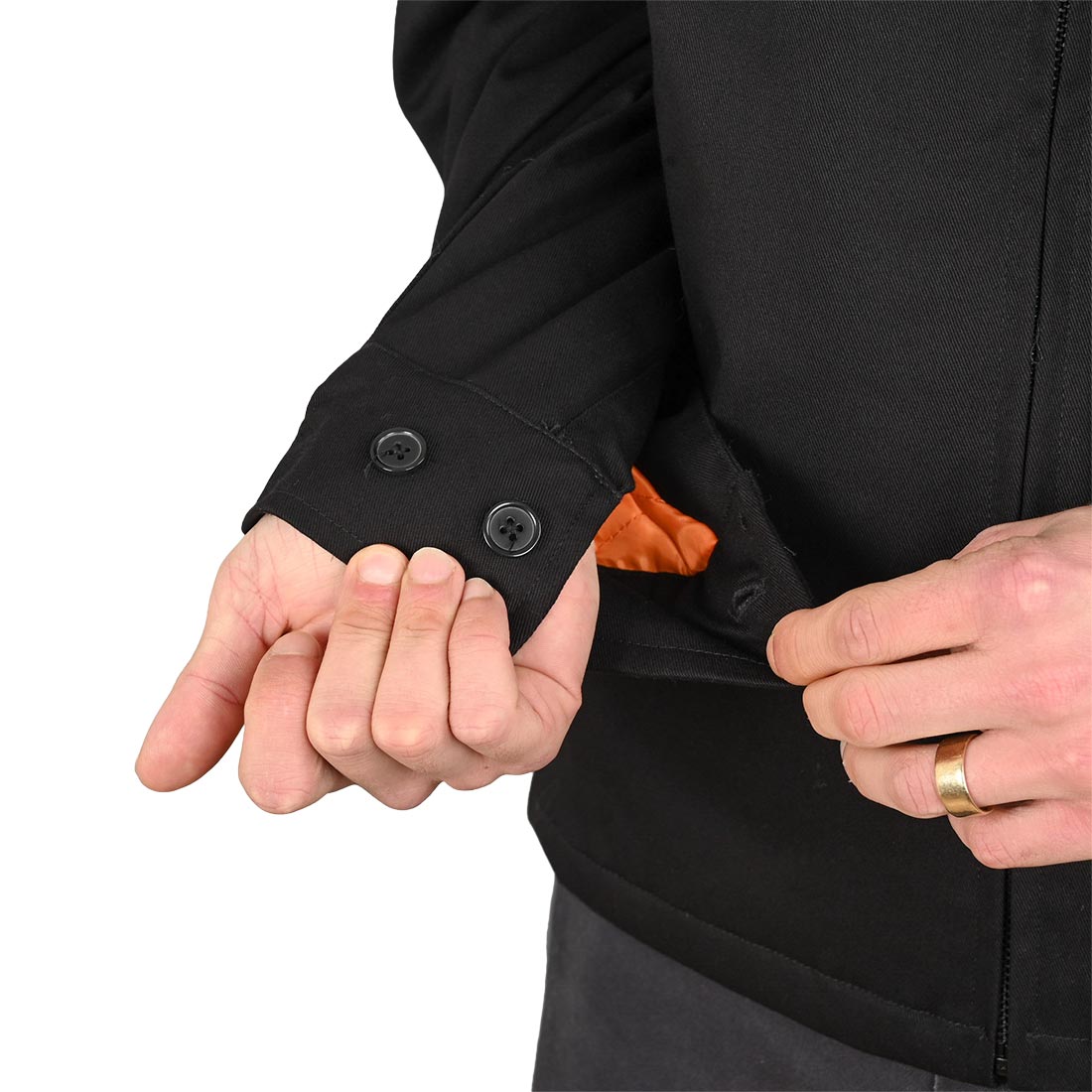 Anti Hero Basic Eagle Stash Jacket - Black/Orange