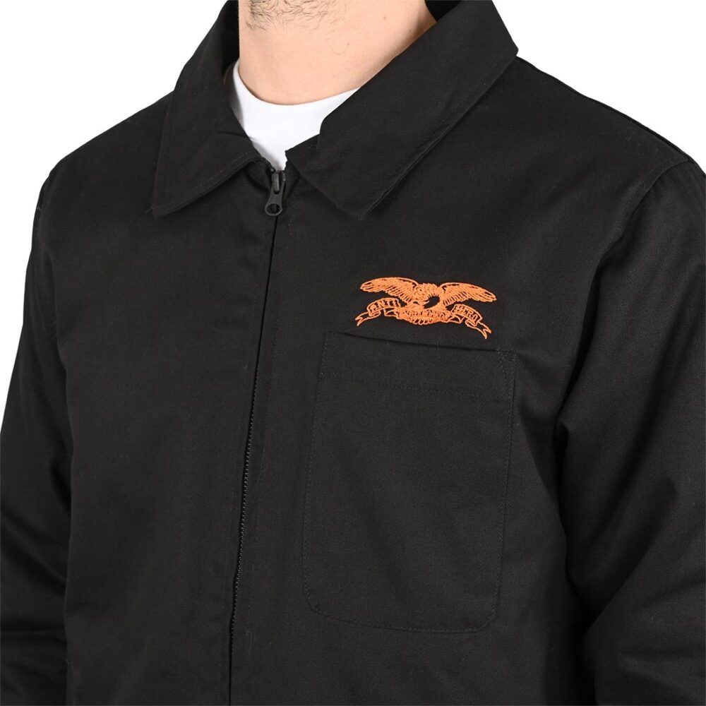 Anti Hero Basic Eagle Stash Jacket - Black/Orange