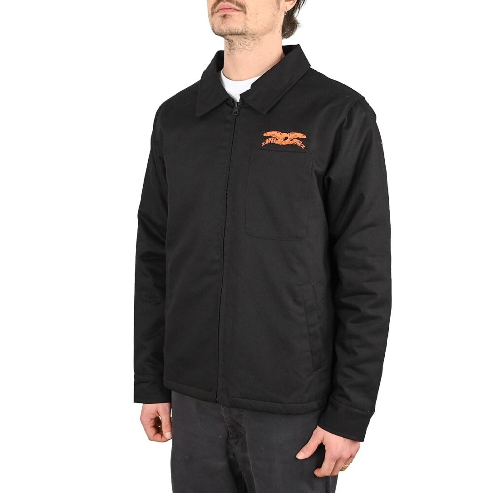 Anti Hero Basic Eagle Stash Jacket - Black/Orange