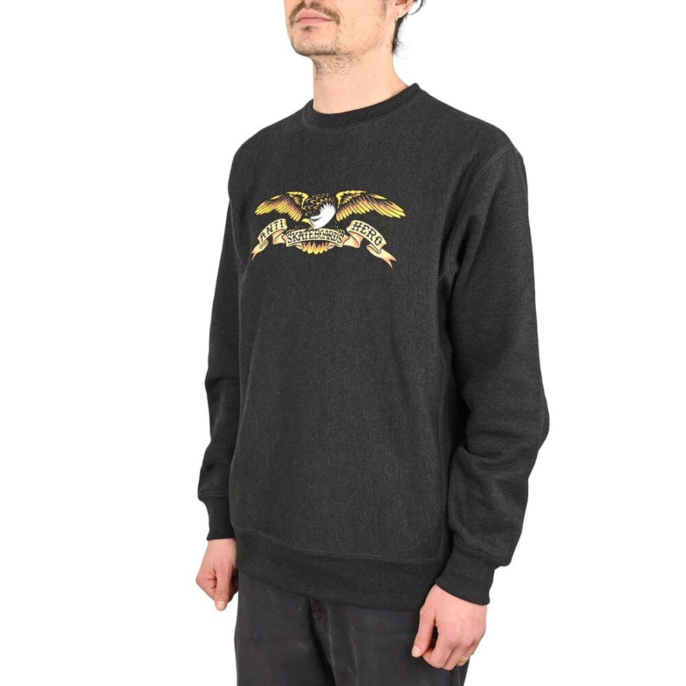 Anti Hero Eagle Crew Sweater - Charcoal Heather