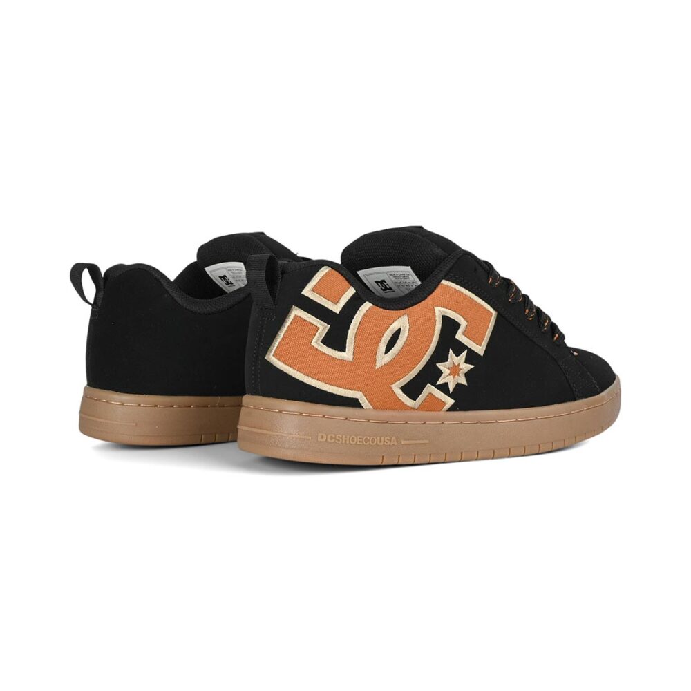 DC Court Graffik Skate Shoes - Black/Brown/Gum