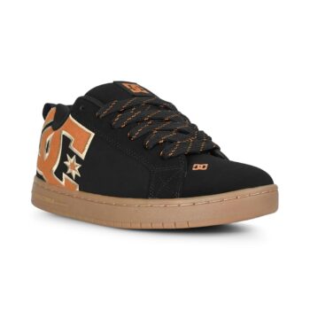 DC Court Graffik Skate Shoes - Black/Brown/Gum