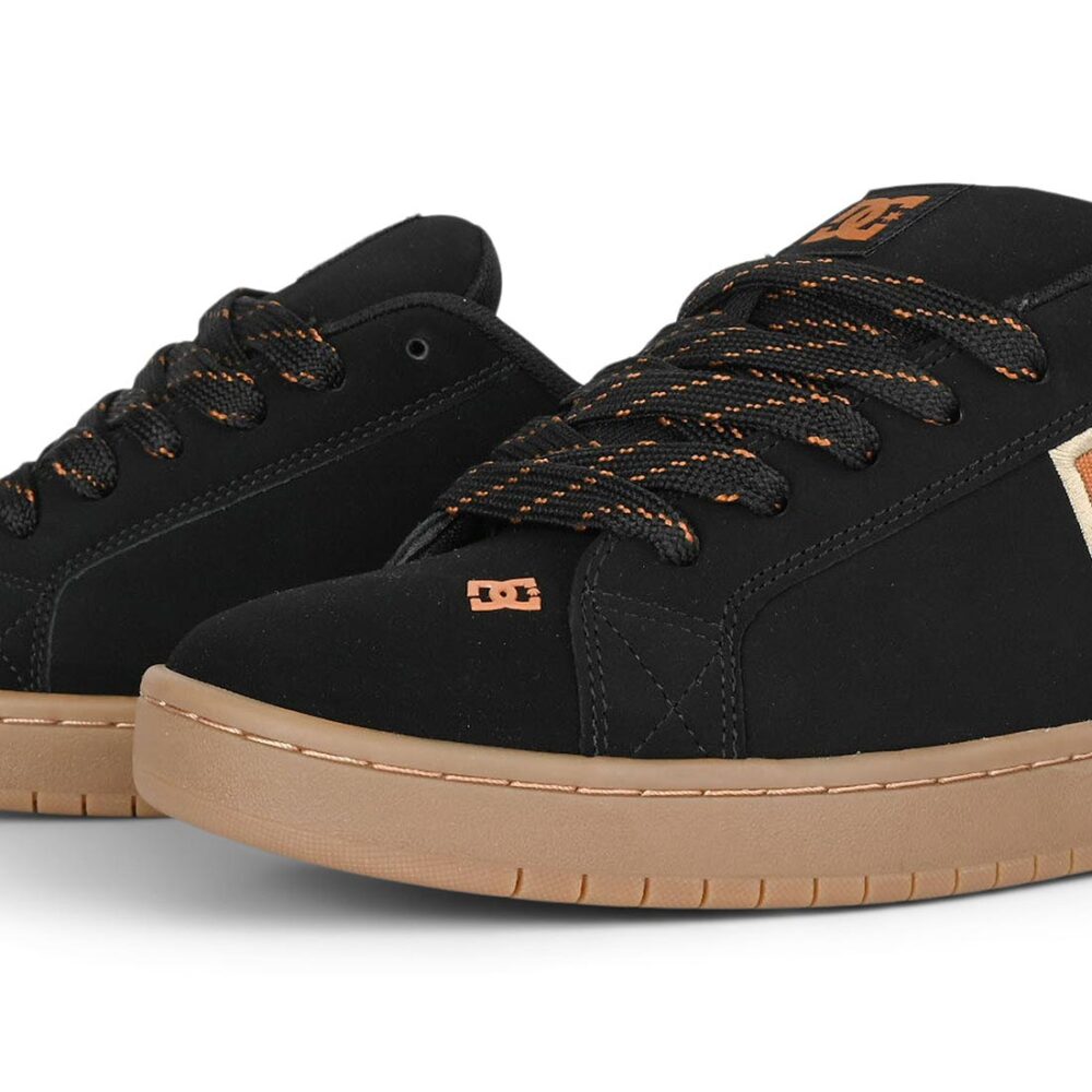 DC Court Graffik Skate Shoes - Black/Brown/Gum