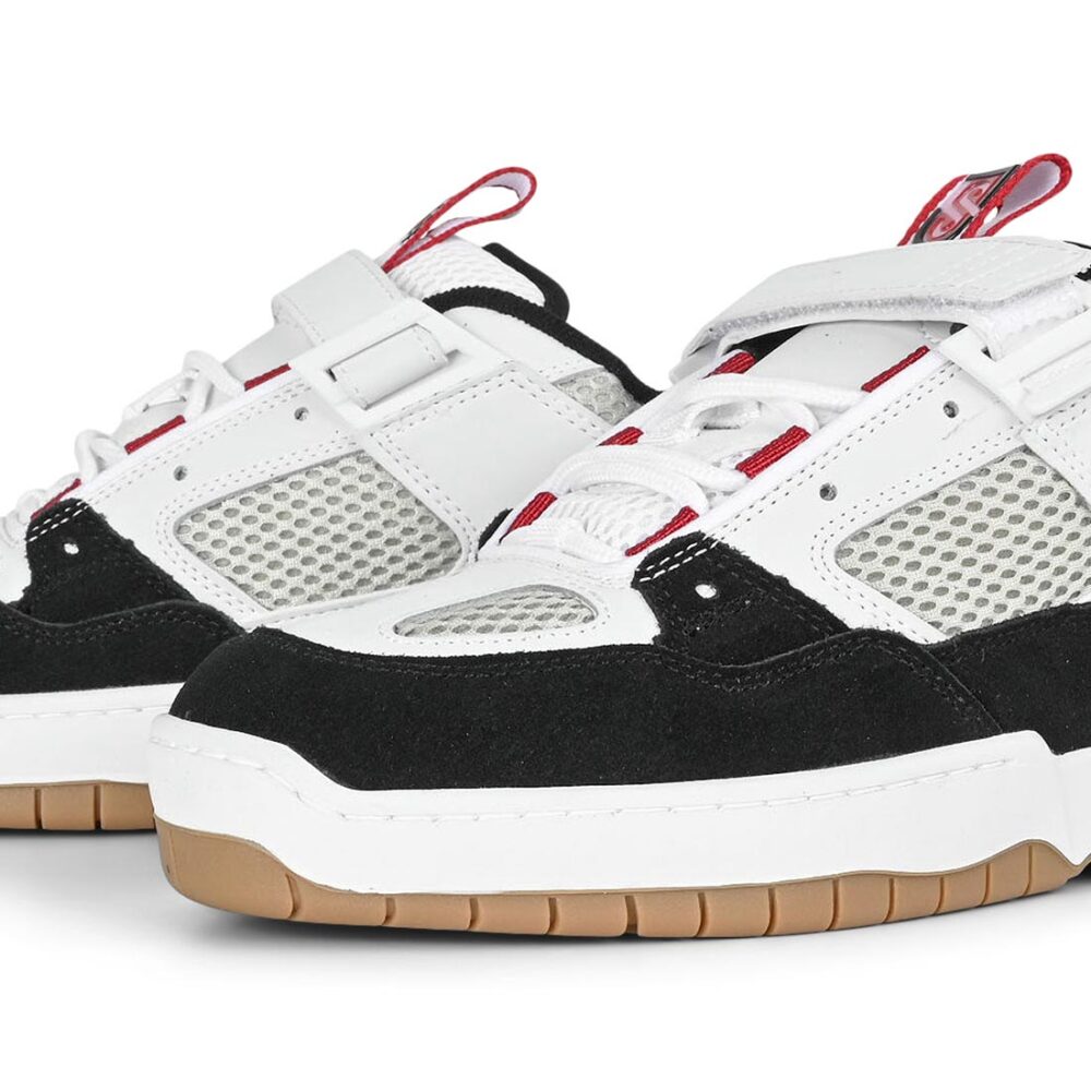 DC JS 1 Skate Shoes - Black/White/Red