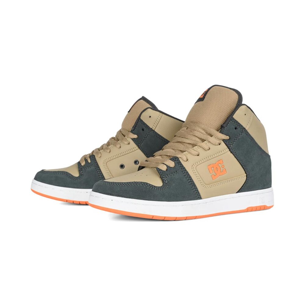 DC Manteca 4 High-Top Skate Shoes - Grey/Beige/Khaki