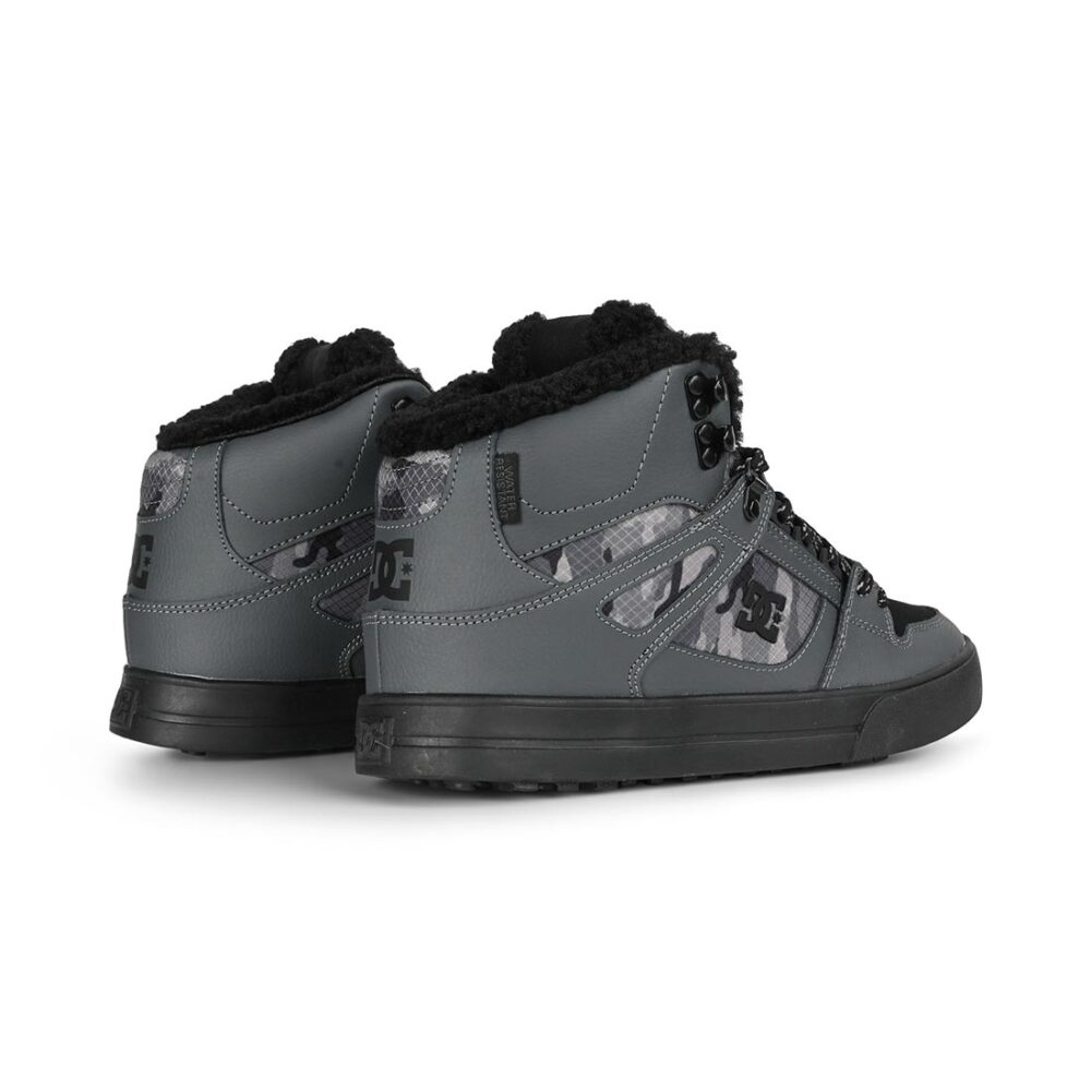 DC Pure High Top WC WNT Winterised Skate Shoes - Dark Grey/Black