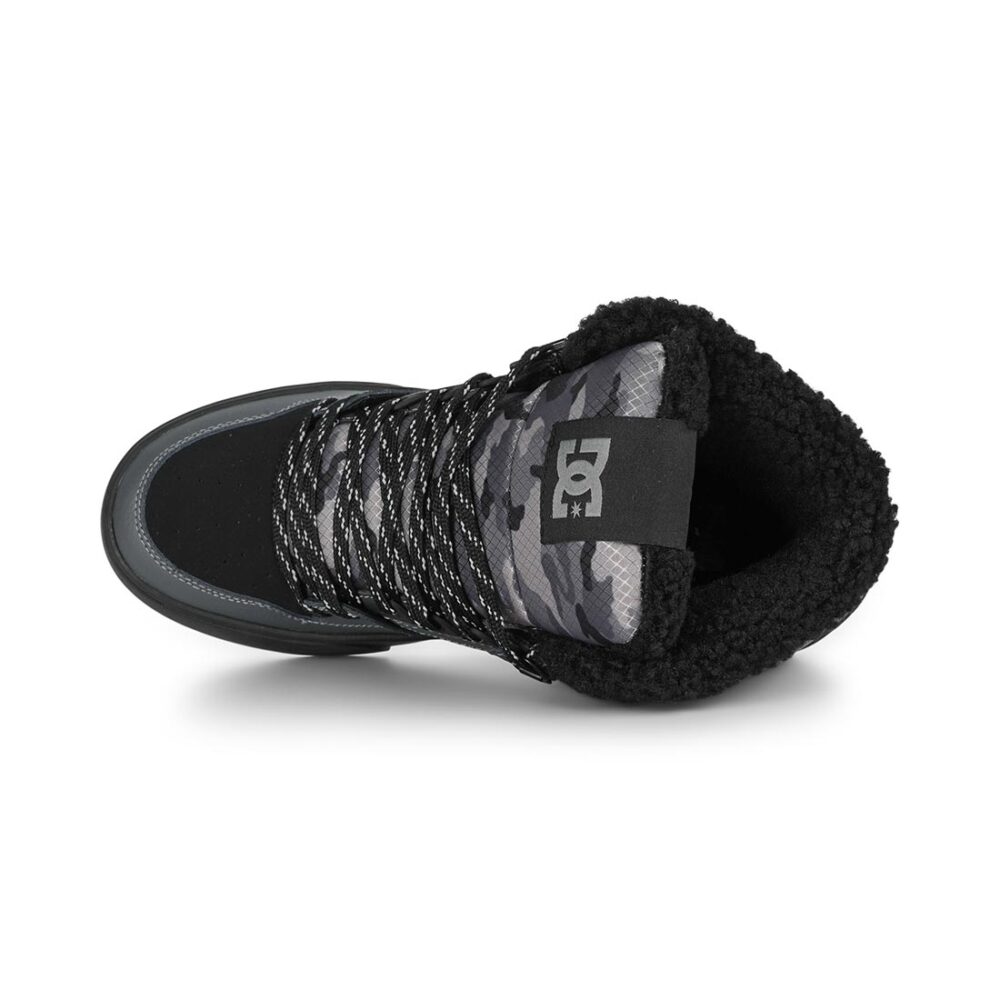 DC Pure High Top WC WNT Winterised Skate Shoes - Dark Grey/Black