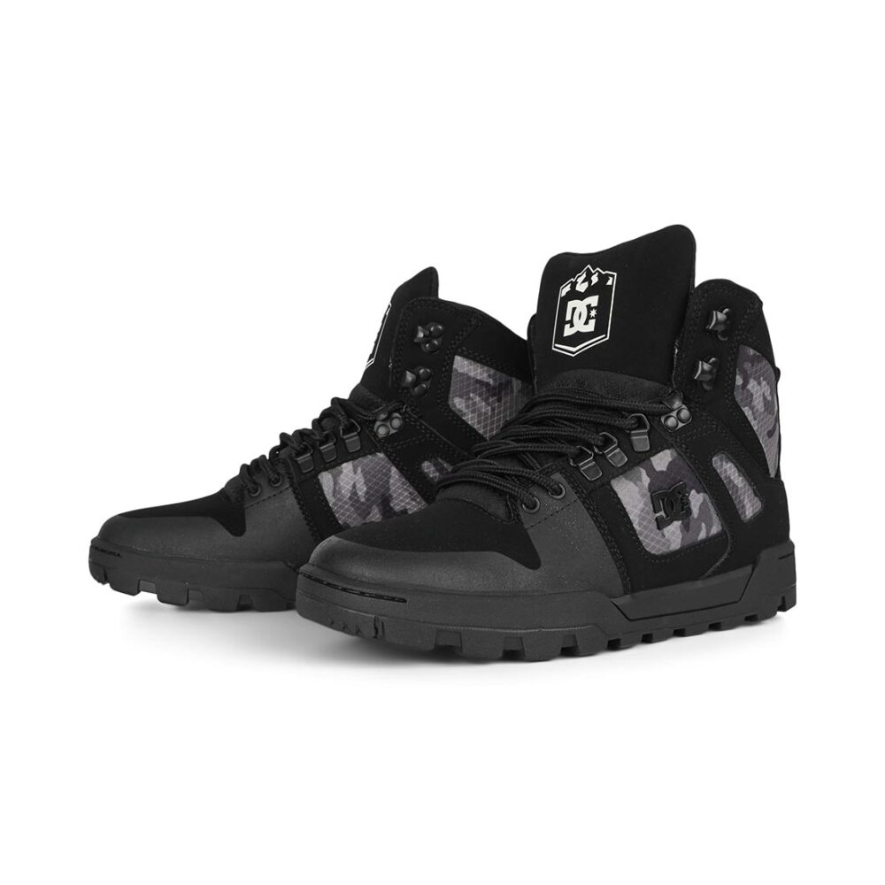 DC Pure High Top WR Lace Up Winter Boot - Black/Black/Camo