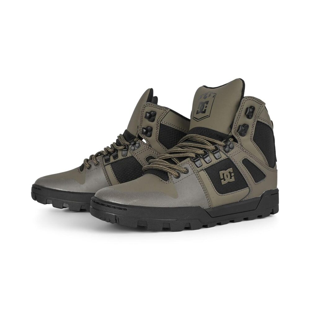 DC Pure High Top WR Lace Up Winter Boot - Olive/Black