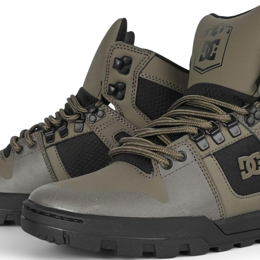 DC Pure High Top WR Lace Up Winter Boot - Olive/Black