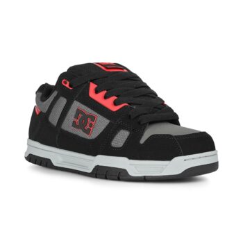 DC Stag Skate Shoes - Black/Black/Red