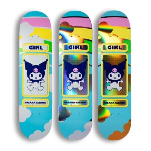 Girl x Hello Kitty Breana Geering Rainbow 8″ Skateboard Deck