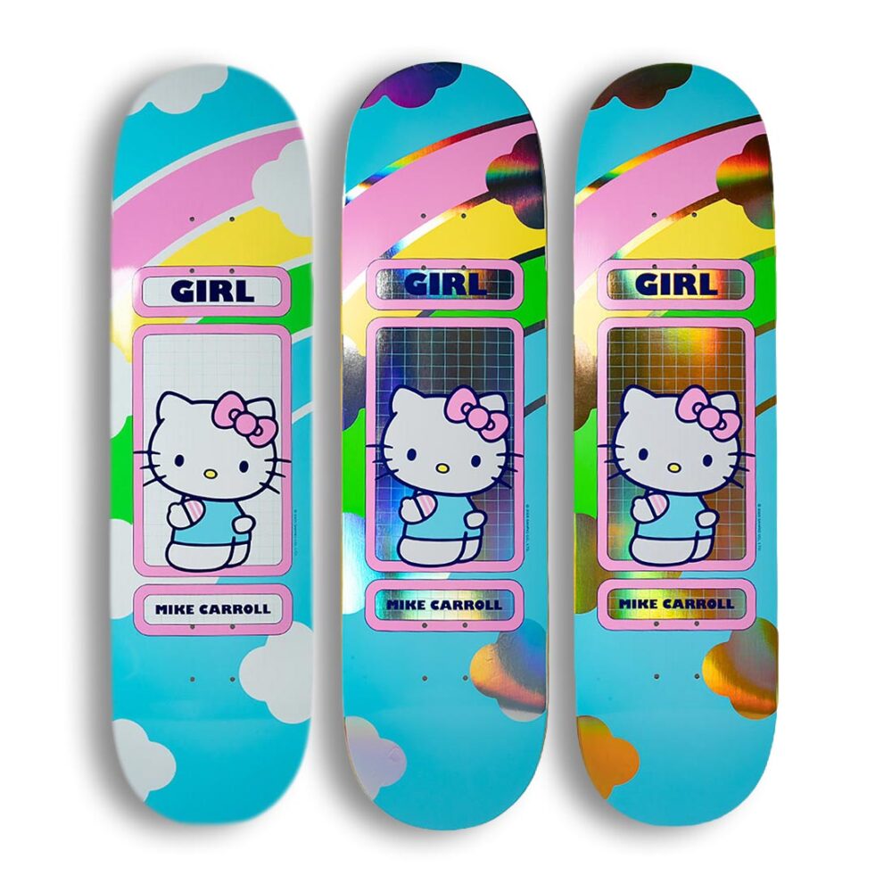 Girl x Hello Kitty Mike Carroll Rainbow 8.5" Skateboard Deck