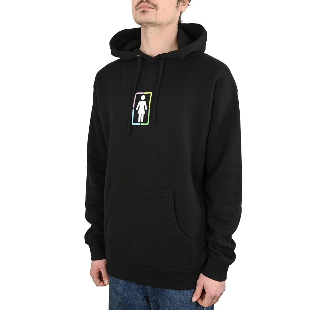 Girl x Hello Kitty Rainbow Circle Pullover Hoodie - Black