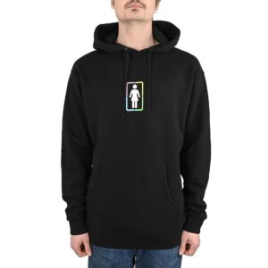 Girl x Hello Kitty Rainbow Circle Pullover Hoodie - Black