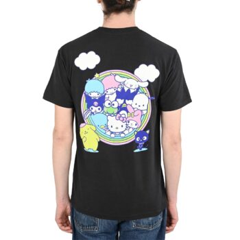 Girl x Hello Kitty Rainbow Circle S/S T-Shirt - Black
