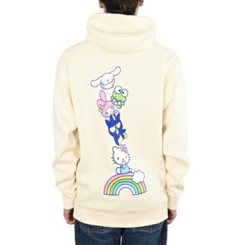 Girl x Hello Kitty Rainbow Stacked Pullover Hoodie - Cream (Copy)
