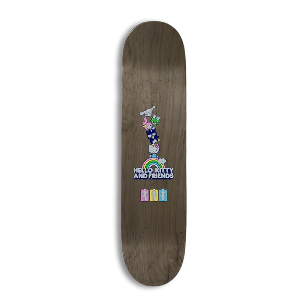 Girl x Hello Kitty Sean Malto Rainbow 8.25" Skateboard Deck
