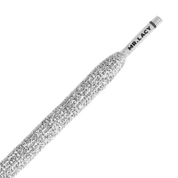 Mr. Lacy Flatties 130cm Shoelaces - Silver