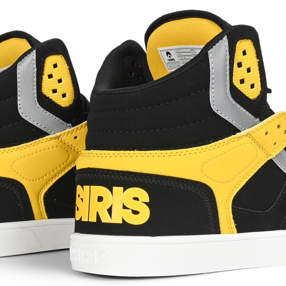 Osiris Clone High Top Shoes - Black/Yellow/White